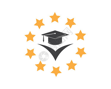 设计学院毕业帽文凭矢量图设计成就黑色庆典帽子仪式教育证书学士知识滚动插画