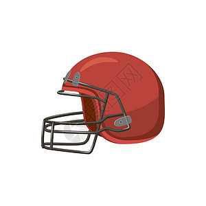 足球素材卡通带有面罩图标 卡通风格的足球头盔背景