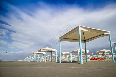 维亚雷格吉奥海滩的观赏季末假期凉亭天气太阳海滩沙漠气候海岸庇护所背景图片