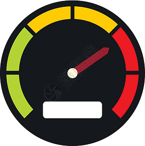测量图标平面样式中的转速表图标速度汽车展示技术乐器仪表控制网络车速柜台设计图片