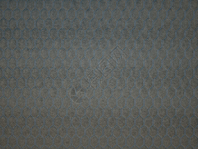 缝有蓝色六边形或蜂窝灰色纹理的皮革商业材料装潢织物接缝3d墙纸针脚质量皮肤背景图片