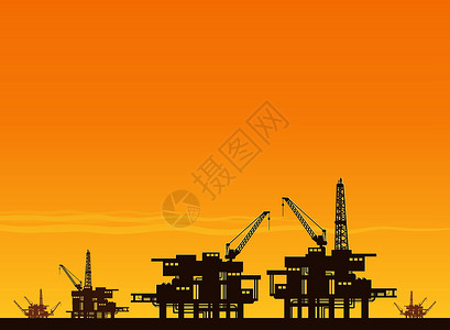 石油井架工具汽油钻头资源场景插图萃取柴油机化石生产背景图片
