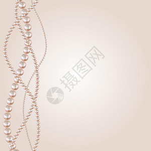 珍珠图片抽象的天然粉彩珍珠串背景 它制作图案矢量墙纸3d纺织品细绳珍珠珠宝丝绸插图辉光织物插画