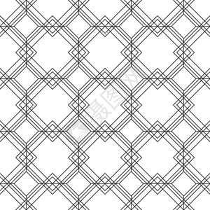 黑色 linewhite 填充的几何无缝图案墙纸黑线网格三角形插图织物正方形装饰品线条几何学背景图片