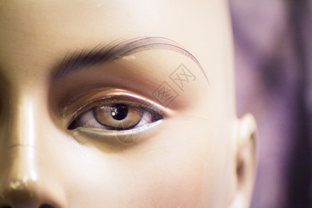 一名模特的女性眼部肖像模型嘴唇女士人体数字店铺人头娃娃化妆品女孩背景图片
