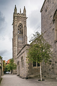 圣玛丽教堂 爱尔兰都柏林宗教建筑历史性旅行建筑学天空历史地标背景图片