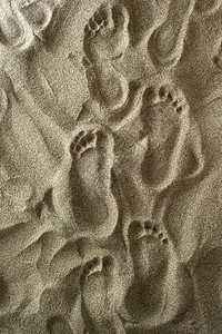 圣地的脚印打印海滩假期背景图片