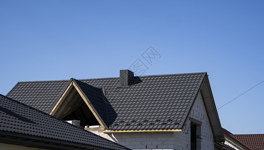 山墙屋顶房子绿松石高清图片