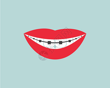 嘴唇矢量图牙科诊所图标标志矢量图设计牙医骨质嘴唇支撑治疗卡通片漫画插图卫生牙膏插画