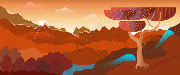 犹他州矢量山风景背景设计图片