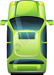 车牌自动识别系统绿色车辆旅行机器兜帽天线绘画柴油机鸟眼汽车轮子玻璃插画