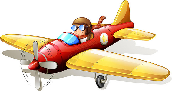 莱特兄弟飞机老式飞机计划男生飞行压缩机喷气儿子男人音速喷射白色绅士插画