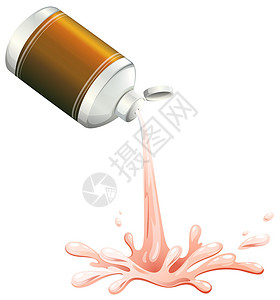 荧光剂检测一瓶粉红色的设计图片