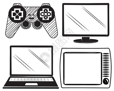 游戏笔记本电脑电子装置教育矩形电视乐器游戏监视器灰色技术学校屏幕设计图片
