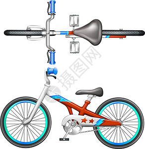 自行车轮子一辆自行车天线轮子辐条鸟眼两轮车车辆娱乐驱动绘画赛车插画