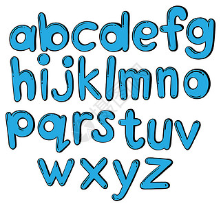 蓝色科罗拉多字母表中的字母绘画艺术学校教育艺术品辅音字体样式意义白色背景图片