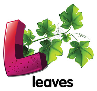 叶绿体字母 L 表示请假子叶气氛大号器官艺术扁平化树叶吸收首都植物设计图片