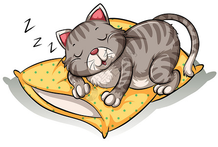 猫包睡在枕头上方的猫软垫羽毛绘画友谊泡沫枕套空气睡眠动物圆点设计图片