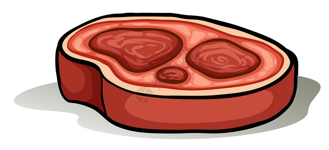 切制肉一片米烹饪猪肉白色营养素厨师矿物质生长菜单餐厅倾斜插画