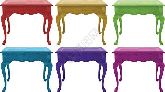 五颜六色的木桌边框木制品台面木头木工水平家具表格贮存棕色背景图片
