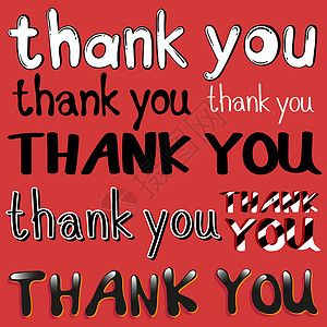 谢谢团体问候语语言手势红色写作绘画收藏英语措辞背景图片