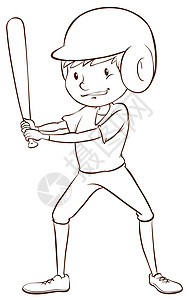 棒球选手棒球运动员活动孩子男生男性男人草图绘画绅士素描艺术品设计图片
