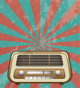 无线电广播电台海报技术横幅墙纸古董噪音音乐老歌工具物品背景图片