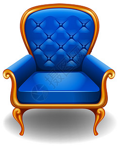装甲主席墙纸海报扶手椅卡片卡通片软垫蓝色座位剪贴家具背景图片