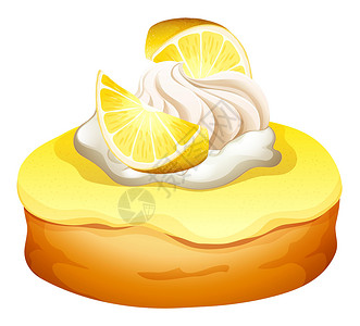 柠檬味甜甜圈背景图片