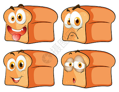 情感片有表情的面包设计图片