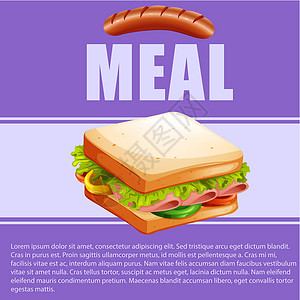 与三明治和 tex 的食物题材背景图片