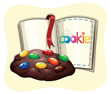 巧克力饼干和嘘声小吃艺术卡通片插图夹子绘画菜单糖果甜点奶制品背景图片