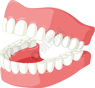 具有牙齿模式的牙科主题背景图片