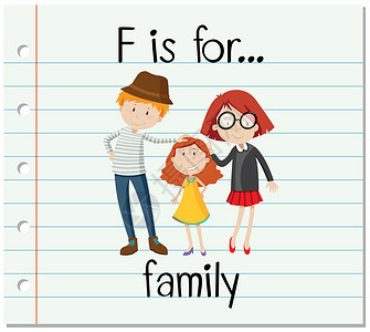 给父亲洗脚抽认卡字母 F 是给家人的写作绘画家庭字体孩子母亲妈妈夹子幼儿园女儿设计图片