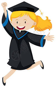 黑色礼服黑色毕业礼服的女孩设计图片