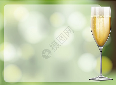 纯酿白酒海报与香槟杯的框架设计设计图片