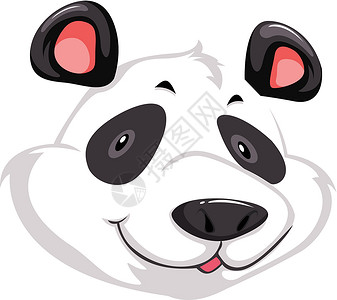 一只熊猫头设计图片