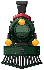 蒸汽机火车在绿色 colo插画