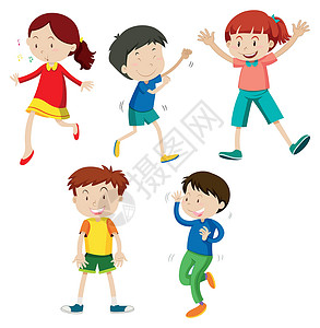 一组儿童舞蹈背景图片