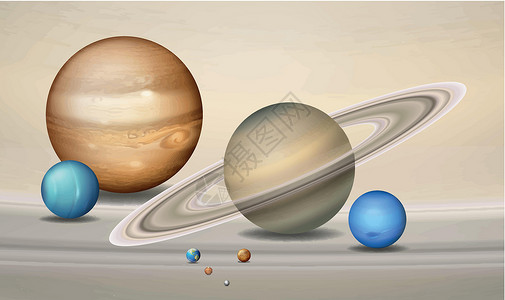 三维行星概念场景背景图片