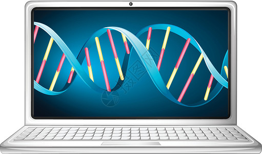 电脑笔记本电脑 在屏幕上加上DNA片纹背景图片