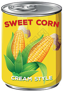 一罐甜玉米奶油背景图片