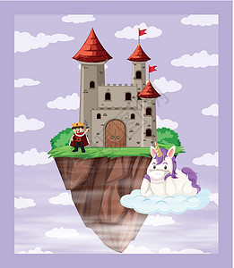 城堡场景中的国王背景图片