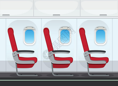 空荡荡的机舱背景娱乐绘画座位乘客夹子航班剪贴椅子旅行窗户背景图片