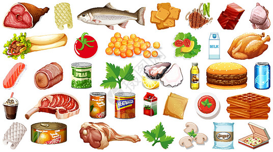 芫荽植物中药材食品隔离套营养午餐寿司植物牛奶插图蔬菜生物芫荽早餐设计图片
