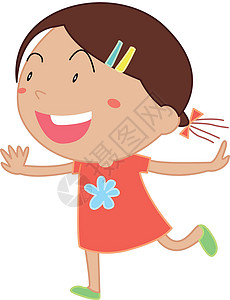 简单的儿童卡通艺术幼儿园跳绳瞳孔小路孩子们插图跑步舞蹈学生背景图片