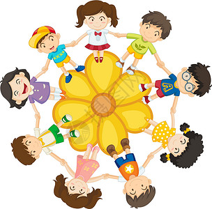 玩伴团结在一起文化幼儿园孩子团体女孩收藏多样性地球学校家庭设计图片