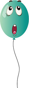 气球喜悦玩具空气惊喜眼睛姿势绿色派对庆典氦气背景图片