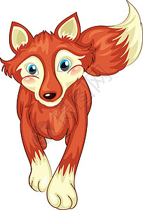 大眼睛小狗狐狸害虫猎犬猎人荒野白色绘画动物红色哺乳动物蓝色设计图片