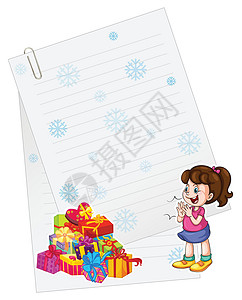 年轻圣诞女孩女 女童夹子庆典女士女性绘画英语卡通片女孩节日笔记本设计图片